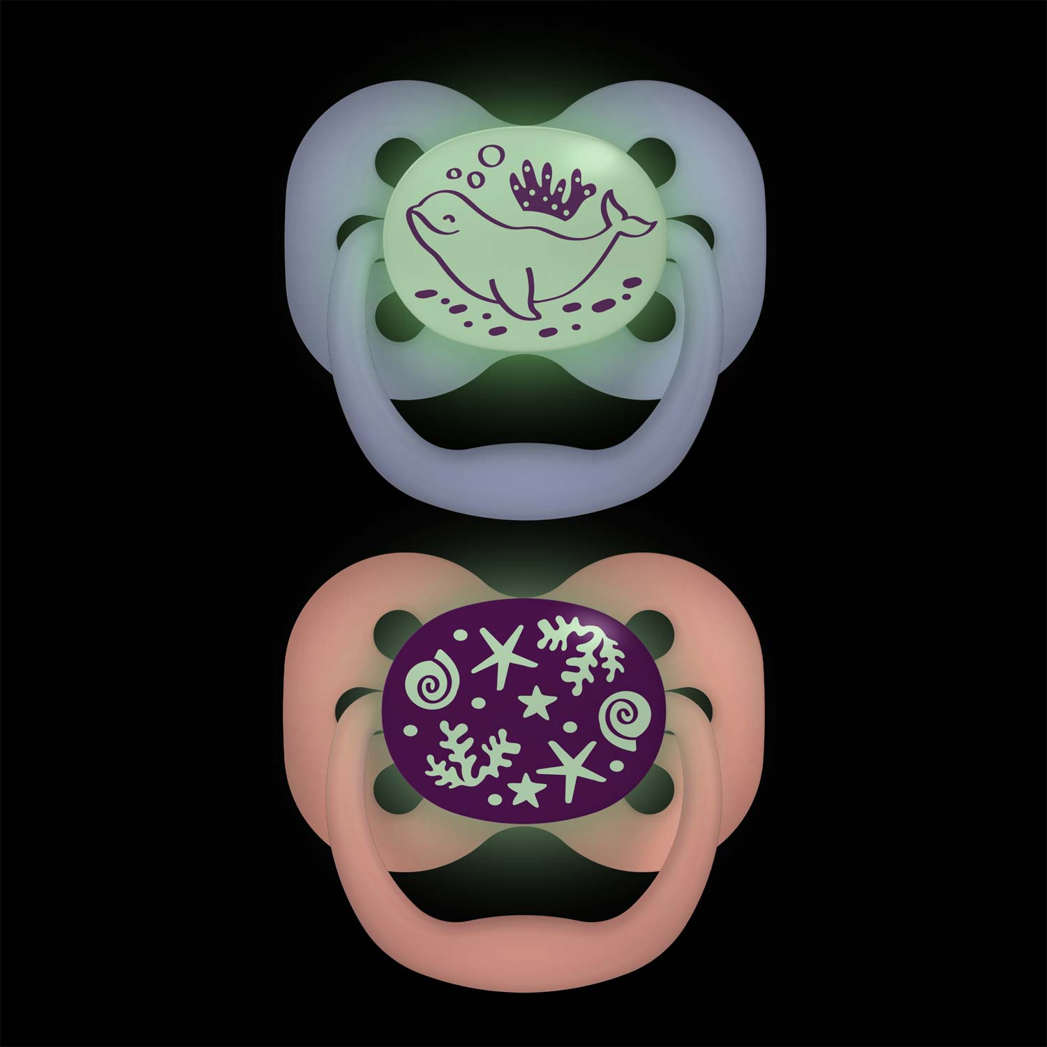 Dr. Brown's™ Advantage™ Glow-in-the-Dark Pacifiers, Ages 0-6 months, 2 Count