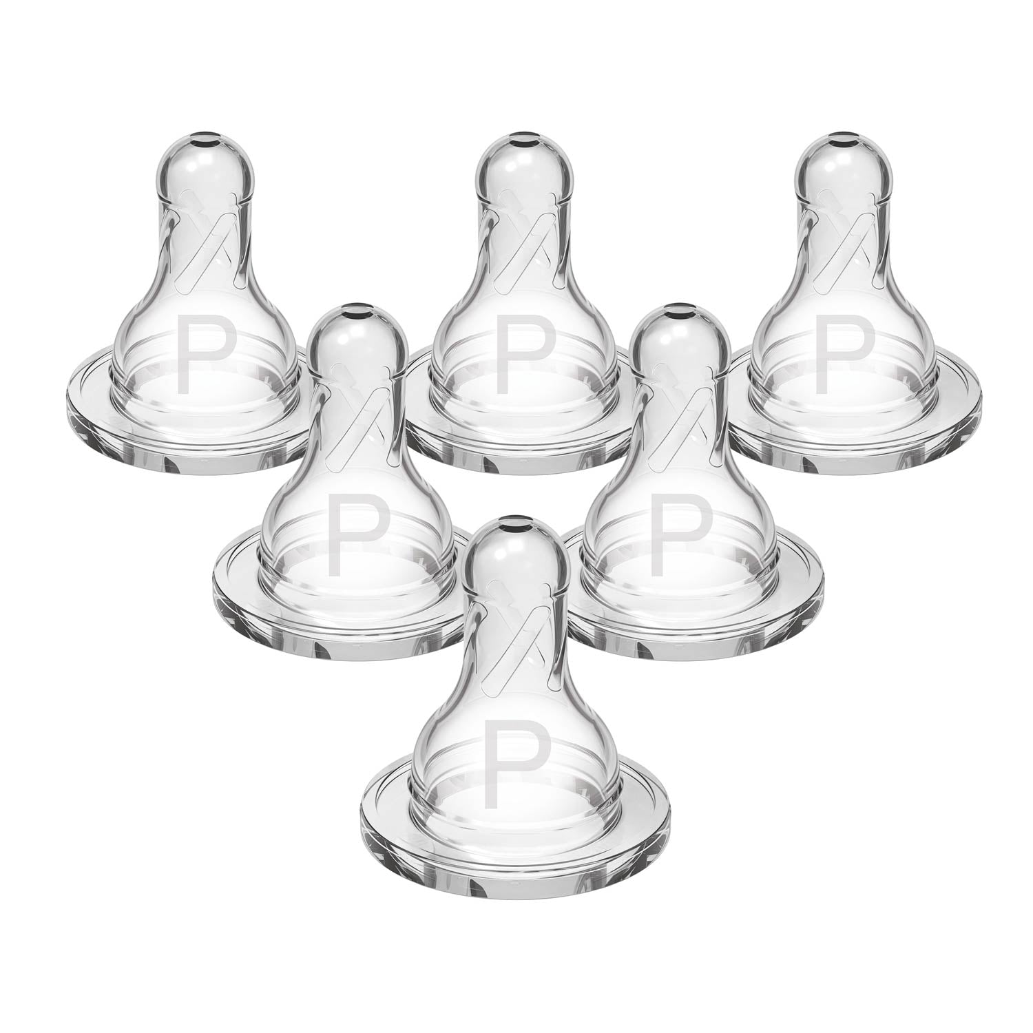 Dr. Brown's Natural Flow® Narrow Baby Bottle Silicone Nipple, 6-Pack