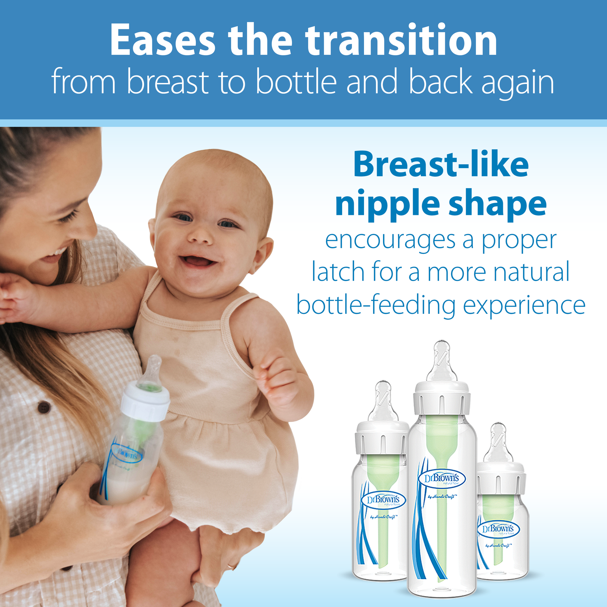 Dr. Brown's Natural Flow Narrow Baby Bottle Silicone Nipple, Level 2, 2-Pack