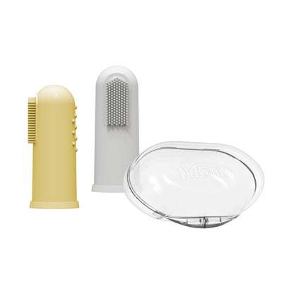 Dr. Brown's Silicone Finger Toothbrush and Storage Case, 2-Pack