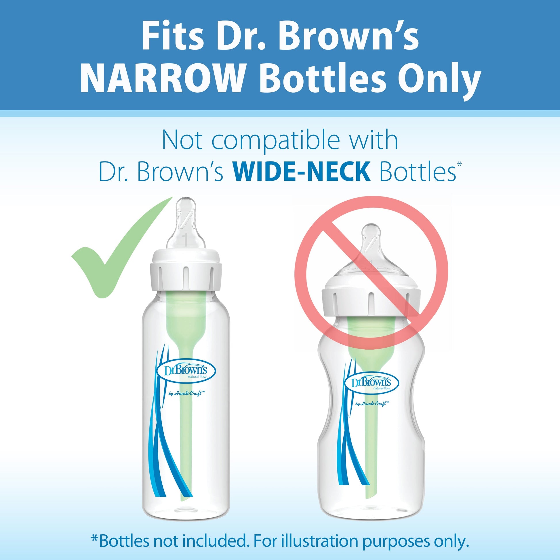 Dr. Brown's Natural Flow Narrow Baby Bottle Silicone Nipple, Level 3, 2-Pack