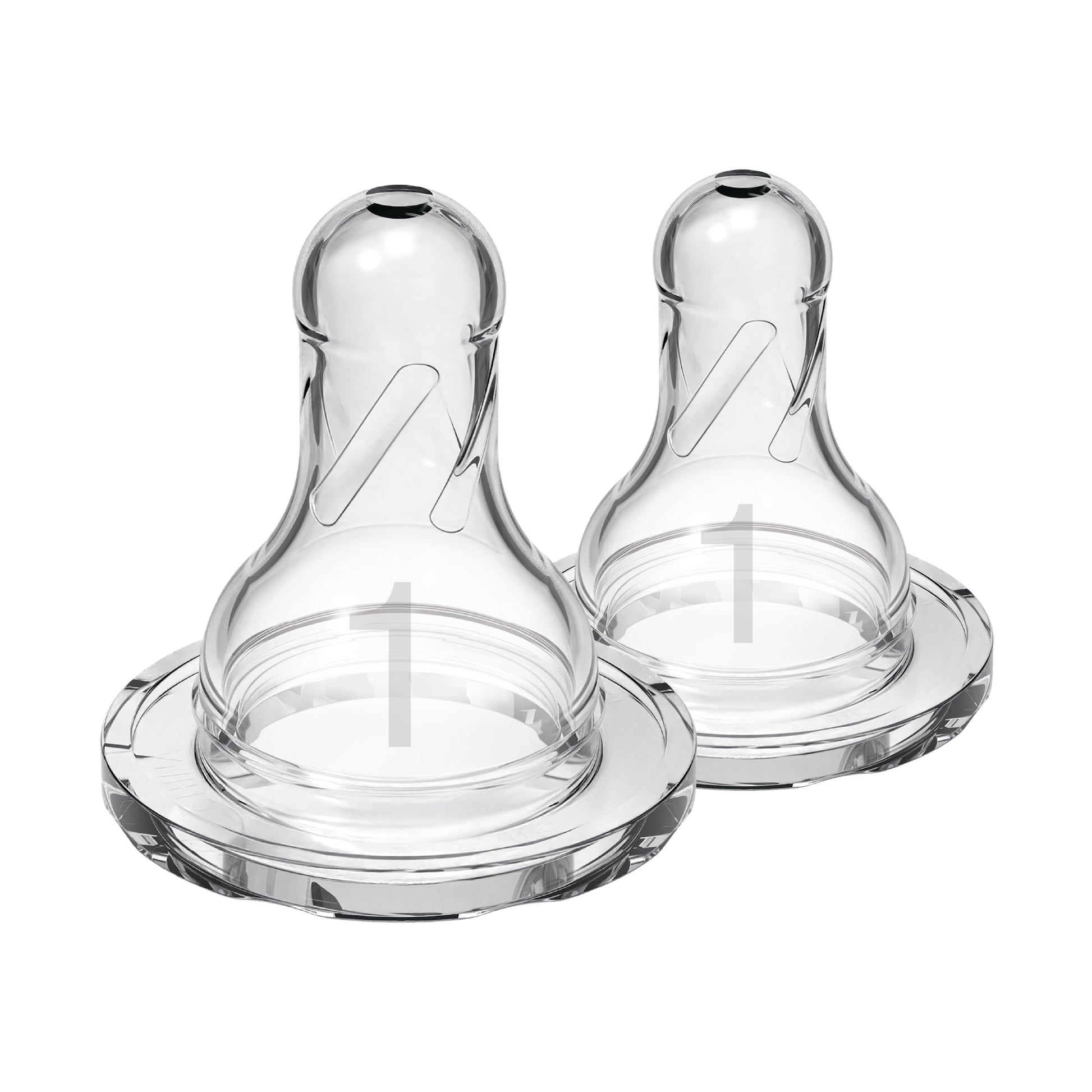 Dr. Brown's Natural Flow Narrow Baby Bottle Silicone Nipple, Level 1, 2-Pack